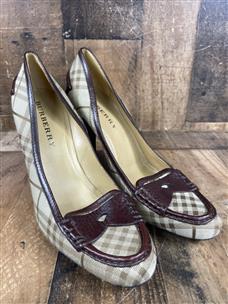 Burberry hot sale plaid heels